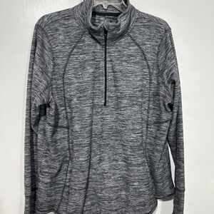 Women's Gray Quarter-Zip Top